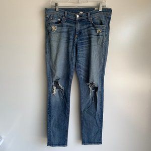 Rag & Bone Women's Dash Wembly Destroyed Knee Jeans Size 28